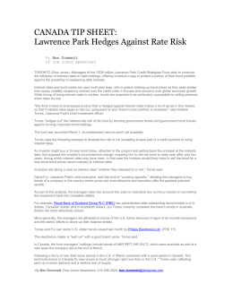 CANADA TIP SHEET: Lawrence Park Hedges Against