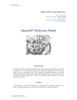 OpenGIS Reference Model