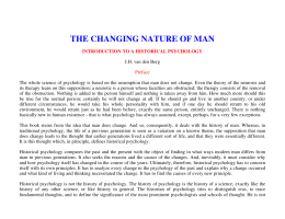 the changing nature of man