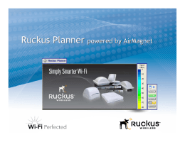 Ruckus Planner powered by AirMagnet Ruckus Planner