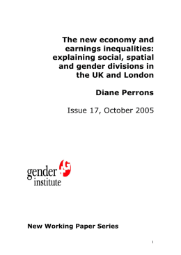 The new economy and inequality: explaining social, spatial and