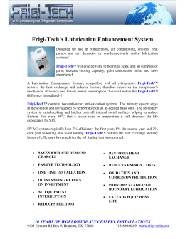 Frigi-Tech`s Lubrication Enhancement System