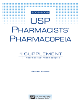USP Pharmacists` Pharmacopeia