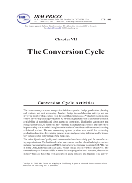 The Conversion Cycle - IRMA