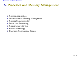 5. Processes and Memory Management