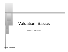 Valuation: Basics - NYU Stern School of Business