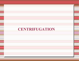 centrifugation - Structural Chemistry