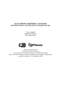 Electronic referral systems : between police and the social support