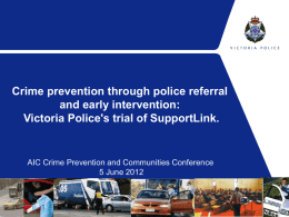 Crime prevention through police referral and early intervention