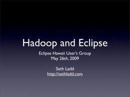 Hadoop and Eclipse