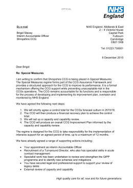 Letter from NHS England