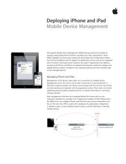 Deploying iPhone and iPad Mobile Device Management
