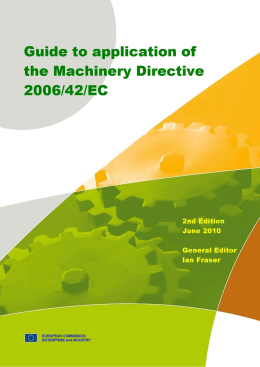 Guide to application of the Machinery Directive 2006/42/EC