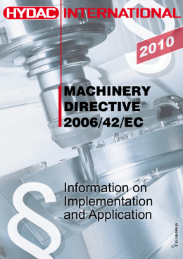 Machinery Directive 2006/42/ec
