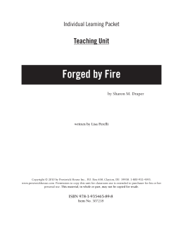 Forged by Fire - Teaching Unit: Sample Pages