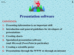 a presentation about "Presentation software"