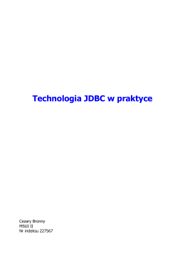 JDBC w praktyce