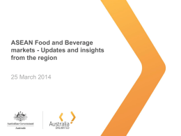 ASEAN Food and Beverage markets - Updates and insights