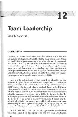 Team leadership