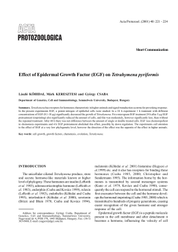 Effect of Epidermal Growth Factor (EGF) on Tetrahymena pyriformis