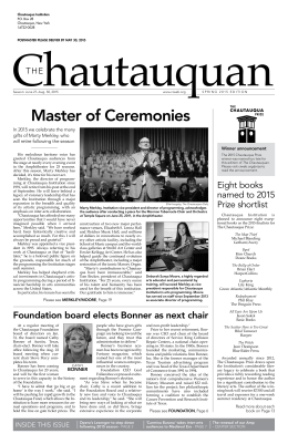 Master of Ceremonies - Chautauqua Institution