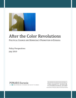 After the Color Revolutions - The George Washington University