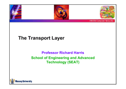 The Transport Layer - Engineering and Advanced Technology