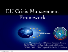 EU Crisis Management Framework