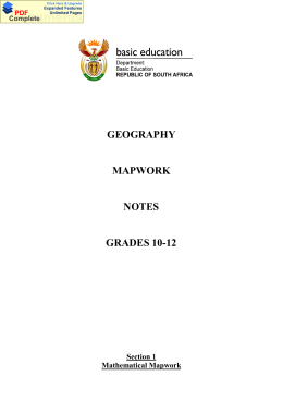 Geography Mapwork: Grade 10-12