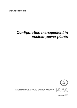 Configuration management in nuclear power