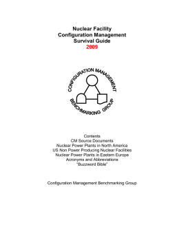 Nuclear Facility Configuration Management Survival Guide 2009
