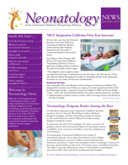 Archived November 2012 Issue - Connecticut Children`s Medical