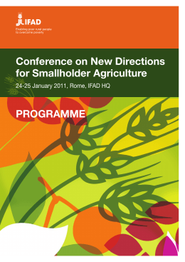 Conference on New Directions for Smallholder Agriculture