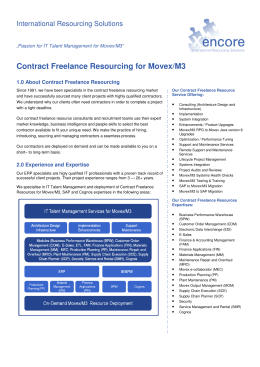 Xencore Contract Freelance Resourcing For Movex v8