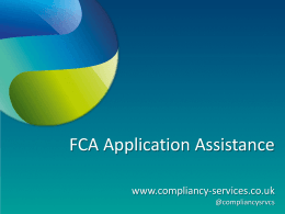 FCA Application Assistance