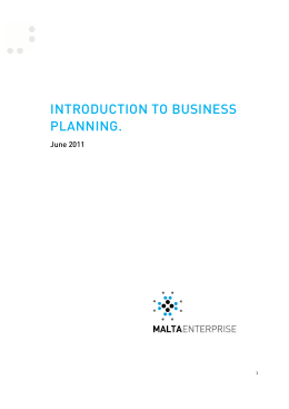introduction to business planning.