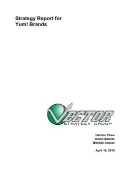 Strategy Report for Yum!