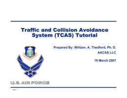 Traffic and Collision Avoidance System (TCAS) tutorial