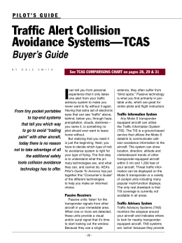 Traffic Alert Collision Avoidance Systems—TCAS