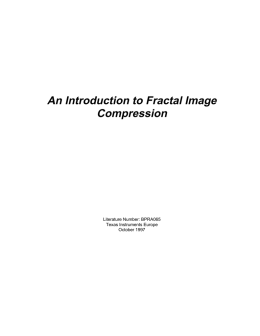 an introduction to fractal image compression