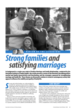Literature review - Stronger families