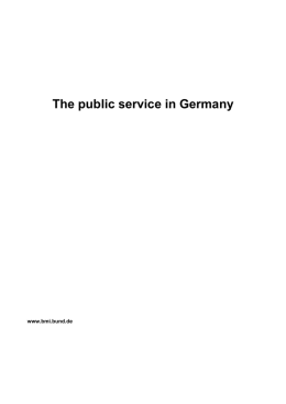 The public service in Germany