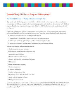 Types Of Early Childhood Program Philosophies