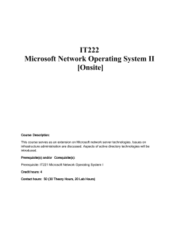 Microsoft Network Operating System II