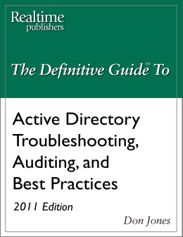Active Directory Troubleshooting, Auditing, and Best