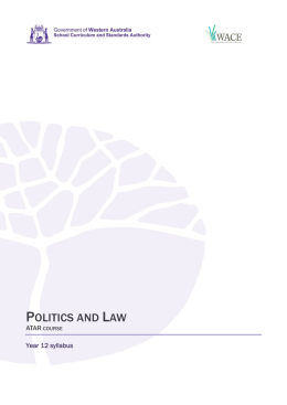 politics and law - WACE - School Curriculum and Standards Authority