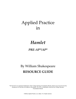 Applied Practice in Hamlet