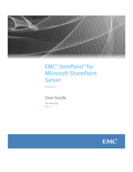 EMC ItemPoint for Microsoft SharePoint Server