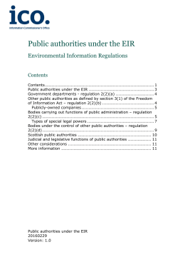 Public authorities under the EIR PDF