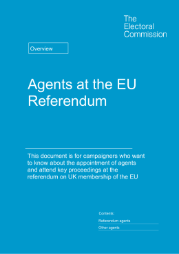 Agents at the EU Referendum